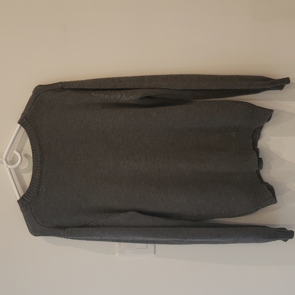 George Christ Sweater Santa Clause Men's Medium Grey Sequence Black Glasse - Picture 2 of 13